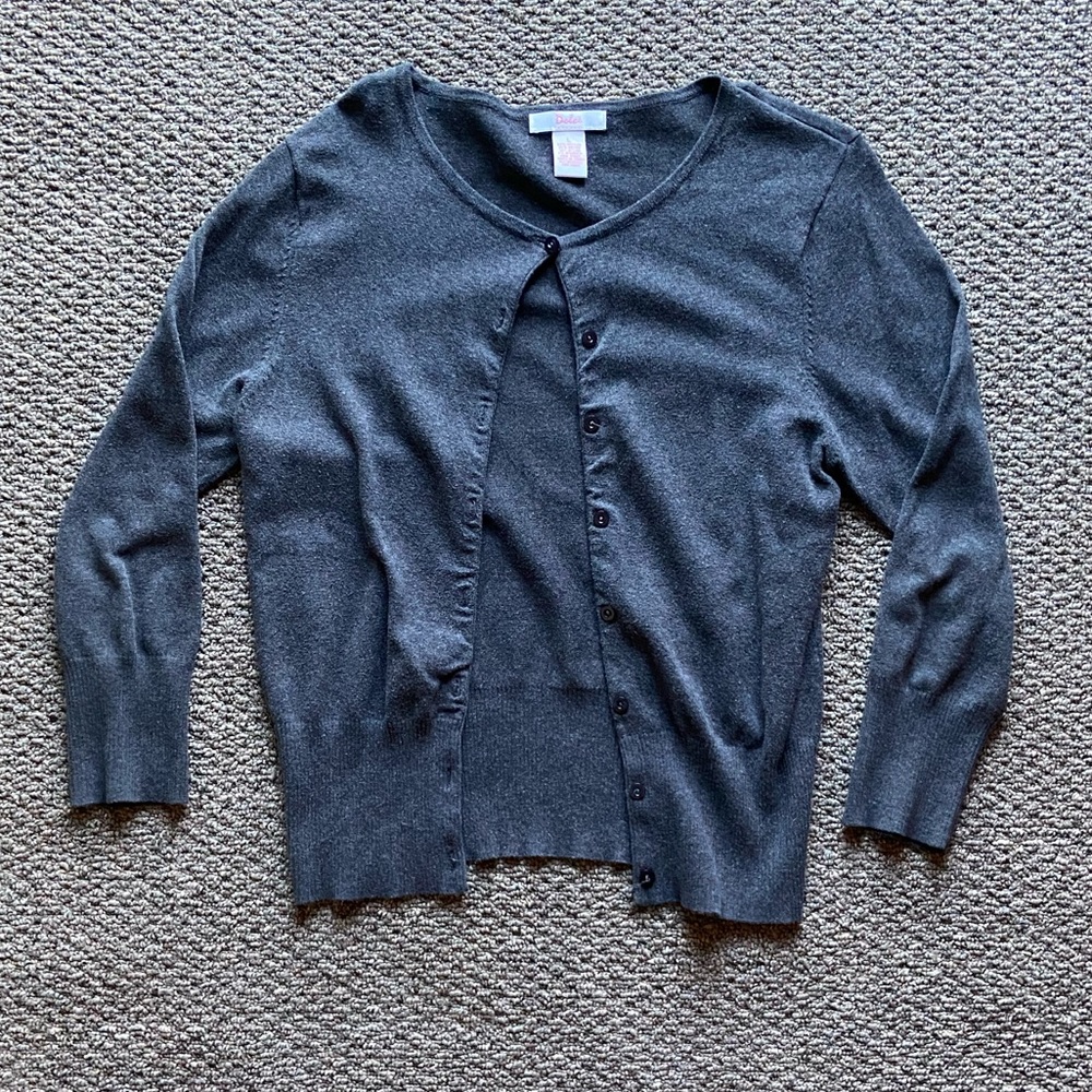 Grey Cardigan Sweater
